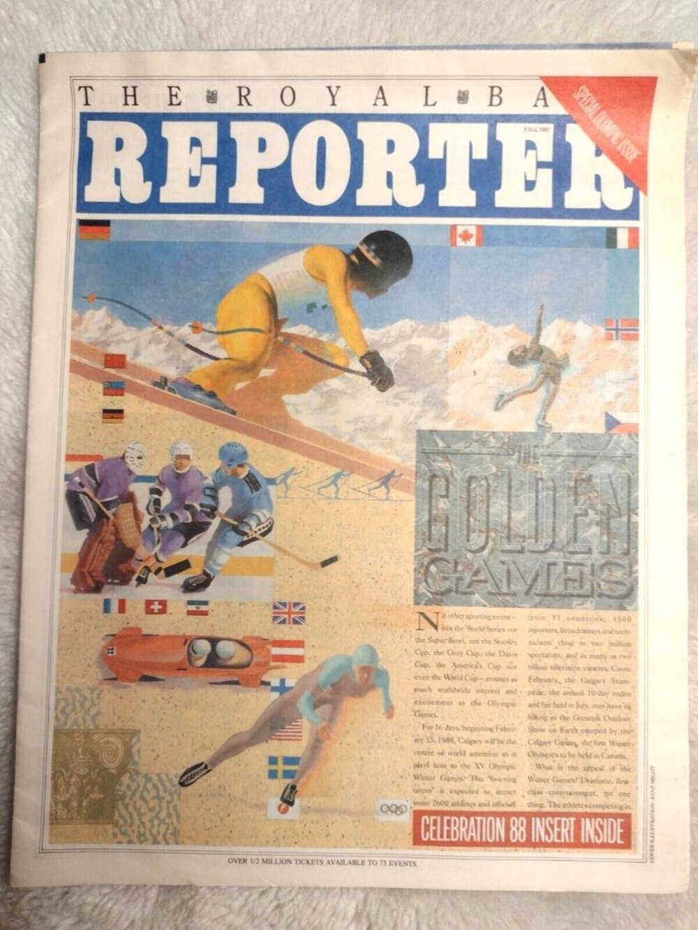 The Royal Bank Reporter Fall 1987 Olympic Issue Golden Games Canada Celebrate 88